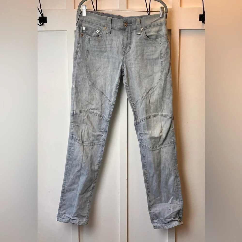 True Religion Men's Size 30 Gray Blue Geno Slim Streetwear Grunge Y2k Skater
